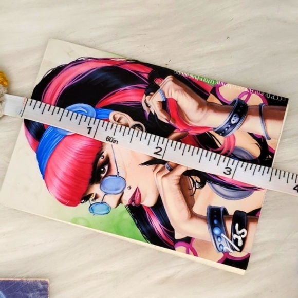 Y2K Miniature Art Prints Punk Rock Woman Mermaids Numbered Hand Signed 2010 - Picture 12 of 12